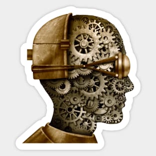 Steampunk Head Sticker